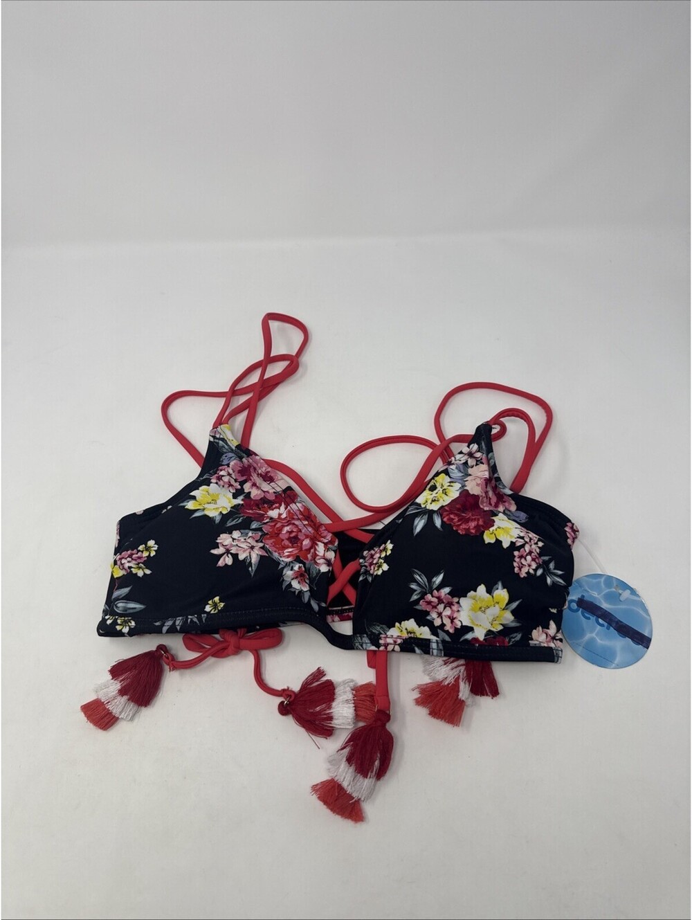 Bikini Top Size XS Floral And Red Decree